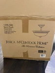 Jessica Mcclintock Home The Romance Edition White Patina Glass Minka Lighting. Fixed Price $100.00.