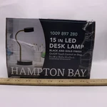 Hampton Bay Led Lamp With Adjustable Head Matte Black 15" 1009897280. Fixed Price $14.98.