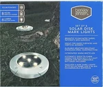 Berkley Jensen 6-LUMEN Solar Disk Mark Lights, Pk. Stainless Steel. Fixed Price $33.00.