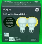 Ge Soft White Smart Bulbs Dimmable W/ App CLEDA199L2/ST2P-1. Fixed Price $14.95.