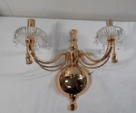 Brass And Crystal Wall Gold 2 Light Sconce Neoclassical. Fixed Price $119.99.