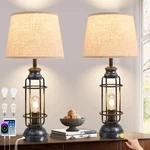 Stbri 28 Table Lamps For Living Room Set Of 3 Way Dimmable Touch Usb Ac. Fixed Price $139.55.