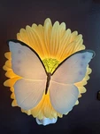 Ibis And Orchid Design Blue Butterfly & Gerber Daisy Night Light New In Box. Fixed Price $28.00.