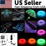 Neon Led Light Glow El Wire String Strip Rope Tube Decor Car Party + Controller. Fixed Price $7.95.