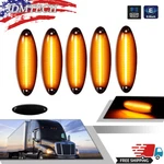 5 Pack Smoked Amber Led Cab Roof Marker Lights For 2008-UP Freightliner Cascadia. Fixed Price $32.99.