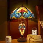 24 American Stained Glass Led Night Light Lamp Vintage Home Decor Tiffanystyle.. Fixed Price $145.45.