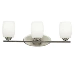 Kichler Lighting 5098NI Eileen Bath Vanity Ok For Damp Locations, Brushed Nickel. Fixed Price $79.99.