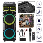100W Dual Portable Bluetooth Speaker W/ Led Party Lights Tf/bt/fm/tws/aux. Fixed Price $279.99.