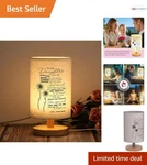 Daughter Gift Table Lamp Wooden Base Led Night Light For Bedroom. Fixed Price $32.99.