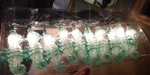 Kurt Adler Blue Clear Incandescent Glittered Party 10 Seahorse Light Set 12 Feet. Fixed Price $30.00.