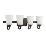 Jeremiah 41904-ESP Grace 27.5" 4-LIGHT White Frosted Vanity In Espresso. Fixed Price $174.15.