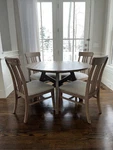Ethan Allen Solid Oak 48 Diameter Brannon Round Table In Rustic Light Brown. Fixed Price $1372.50.