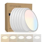 6 Pack 12" Ceiling Down Light Led 5CCT Thin White Round Recessed Lamp Fixture. Fixed Price $73.99.