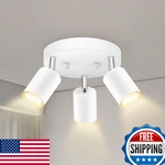 3 Track Lighting Fixtures Ceiling, Matte White Round Directional. Fixed Price $69.52.