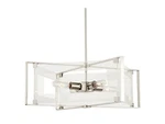 Kovacs P1403-613 Nickel 4-LIGHT Pendant From The Crystal Clear Collection. Fixed Price $268.79.