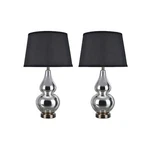 Aspen Creative 40022, Two Pack Set 26" High Modern Glass Table Lamp, Mercury .... Fixed Price $93.86.