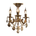Elegant Rosalia 3-LT 13" Royal Cut Flush Mount,gold/smoke 9203F13FG-GT-RC. Fixed Price $680.00.