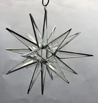Handmade Clear Bevel Glass Moravian Star 18 Point Hanging - Bethlehem. Fixed Price $149.00.