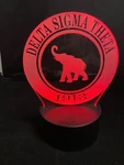 Delta Sigma Theta Circle 3D Illusion Lamp Night Light 7 Color Change Led. Fixed Price $25.00.