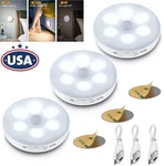 3 Rechargeable Motion Sensor Led Lights Night Magnetic Cabinet Stair Lamp. Fixed Price $12.99.