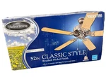 Harbor Breeze Hamilton 52-IN Brushed Nickel Finish Ceiling Fan #0035786. Fixed Price $95.00.
