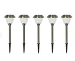 Member's Mark 5 Pack Led Solar Path Lights Stainles Steel-powered By Energizer. Fixed Price $55.95.
