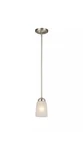 Hampton Bay Mini Pendant Brushed Finished Nickel With Frosted Glass Shade Nwt. Fixed Price $26.99.