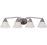 Maxim 2689MRSN Malaga 29" 4-LIGHT Marble Glass Bath Vanity Satin Nickel. Fixed Price $108.00.