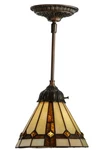 Meyda Tiffany 151292 Belvidere Light 8"W Hand-crafted Pendant Multicolor. Fixed Price $329.30.