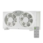 Holmes 9 Digital Window Fan, 3-SPEED, Twin Blade, Reversible Airflow, Remote,. Fixed Price $62.70.
