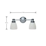 World Imports 2-LIGHT Chrome Bath Sconce WI802608. Fixed Price $63.59.