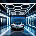 16 8 14 Hexagon Honeycomb Led Ceiling Light Aluminum Frame Barber Shop Garage. Fixed Price $138.98.