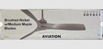 Minka Aire Aviation 60" Indoor Brushed Nickel W/medium Maple Fan F853-BN/MM. Fixed Price $389.00.
