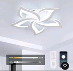Dimmable Ceiling Light, White 5-PETALS Flower Design Flush Mount Ligh.... Fixed Price $47.39.