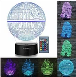 Star Wars 3D Illusion Night Light Led Lamp 7 Color Changing With Remote Touch. Fixed Price $18.89.