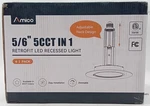 Amico 5/6 Inch 5CCT 1 Retrofit Recessed Lights With Adjustable Neck Pack. Fixed Price $39.99.