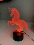 3D Illusion Unicorn Night Lamp, 16 Colors Light For Desk Table Decor. Fixed Price $10.00.