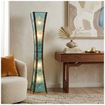 Eangee Hourglass 72" High Sea Blue Jackfruit Leaves Tower Floor Lamp. Fixed Price $578.00.