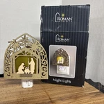 Roman Lights 6" Nativity Lantern Light. Wood Glitter. Fixed Price $10.70.