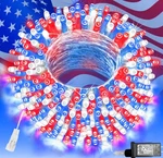 200 Led 66 Ft Red White Blue 4TH Of July String Lights Patriotic Home Decor Set. Fixed Price $32.99.