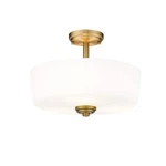 Z-lite Arlington 14.75" Heritage Brass Semi Flush Mount Light With Glass Shade. Fixed Price $119.88.