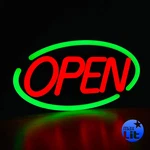 23" X 12" Ultra Bright Oval Sign - Remote Controlled Green/red Open Light. Fixed Price $131.99.