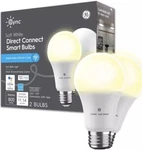 By Ge Direct Connect Soft White A19 Smart Led Light Bulbs 2-PACK New. Fixed Price $16.59.