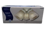 Harbor Breeze Ceiling Fan 3-LIGHT Kit Frosted Alabaster Glass Shade White Finish. Fixed Price $26.55.