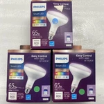 Lot Of 3-PHILIPS Smart Wi-fi Led Wiz Bulb 65W Full Color BR40 Dimmable #21. Fixed Price $34.99.