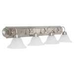 Design House Millbridge 4-LIGHT Classic Vanity Satin Nickel Frosted Glass. Fixed Price $99.99.