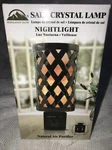 Himalayan Glow Salt Crystal Night-light Metal Lattice Plug In Amber. Fixed Price $12.99.