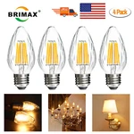 Brimax E26 Led Bulbs Light 6W 60W Equivalent Flame Wrinkle Glass Dimmable. Fixed Price $18.99.
