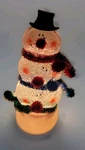 Glitter Lights Stacked Snowman Whimsical Snowmen Night Midwest Christmas. Fixed Price $12.00.