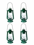 QTY=4 - Hurricane Kerosene Oil Lantern Emergency Hanging Light Lamp Green 12". Fixed Price $57.70.